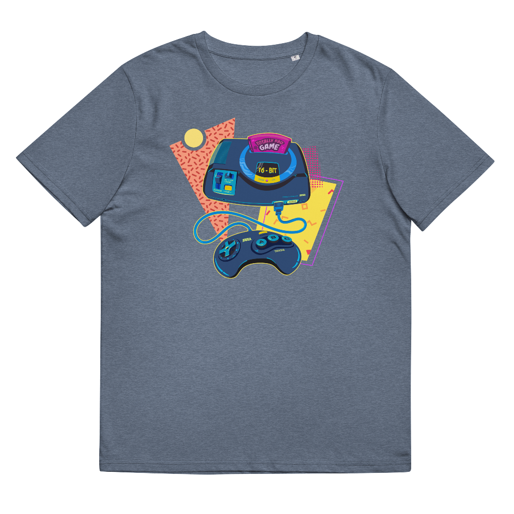 Camiseta 90’s Megadrive Color: Dark Heather Blue